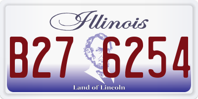 IL license plate B276254