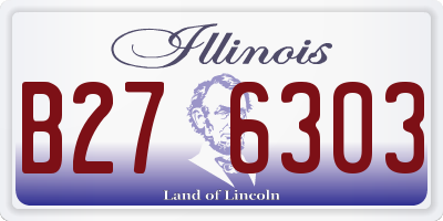 IL license plate B276303