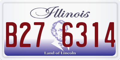 IL license plate B276314
