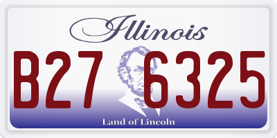 IL license plate B276325