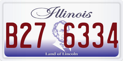 IL license plate B276334