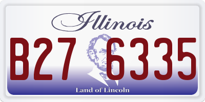 IL license plate B276335