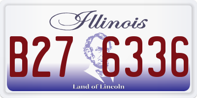 IL license plate B276336