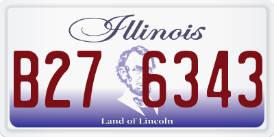 IL license plate B276343