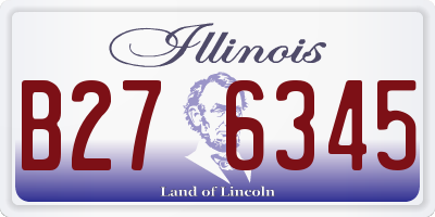 IL license plate B276345
