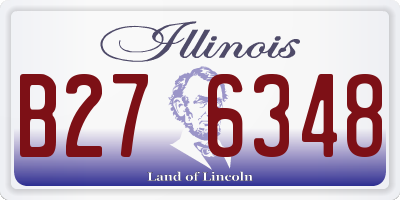 IL license plate B276348