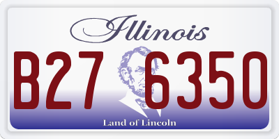 IL license plate B276350