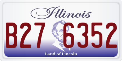 IL license plate B276352
