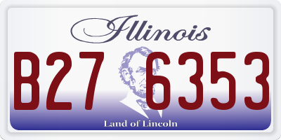 IL license plate B276353