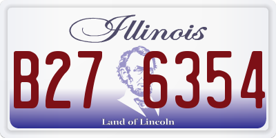 IL license plate B276354