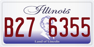 IL license plate B276355