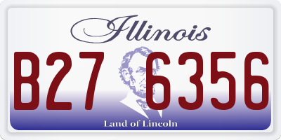 IL license plate B276356