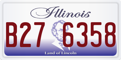 IL license plate B276358