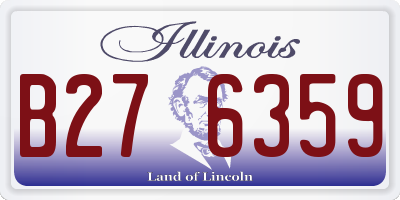 IL license plate B276359