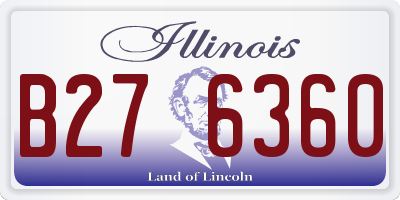 IL license plate B276360