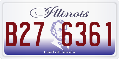 IL license plate B276361