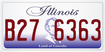 IL license plate B276363