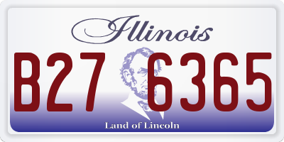 IL license plate B276365