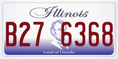 IL license plate B276368