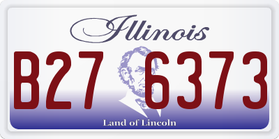 IL license plate B276373