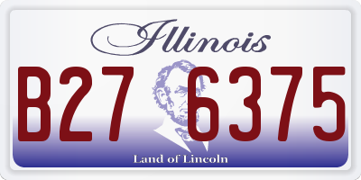 IL license plate B276375