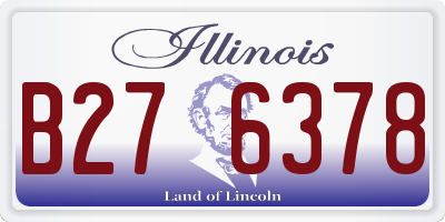 IL license plate B276378