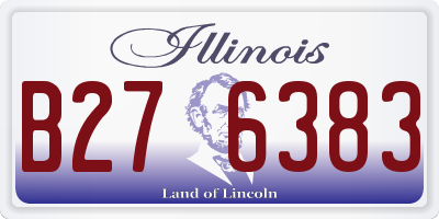 IL license plate B276383