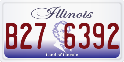 IL license plate B276392