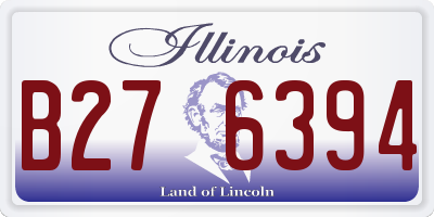 IL license plate B276394