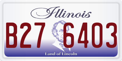 IL license plate B276403