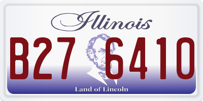 IL license plate B276410