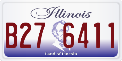 IL license plate B276411