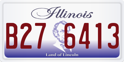IL license plate B276413