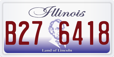 IL license plate B276418