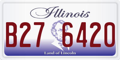 IL license plate B276420
