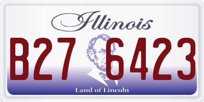 IL license plate B276423