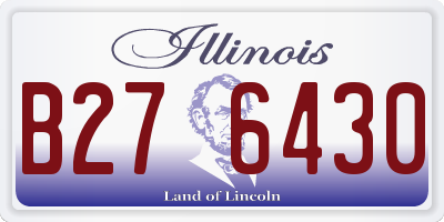 IL license plate B276430