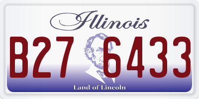 IL license plate B276433