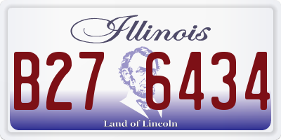 IL license plate B276434