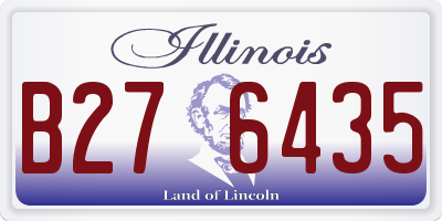 IL license plate B276435