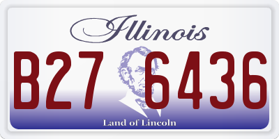 IL license plate B276436