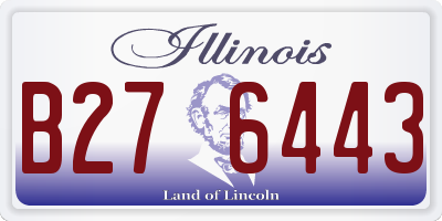IL license plate B276443
