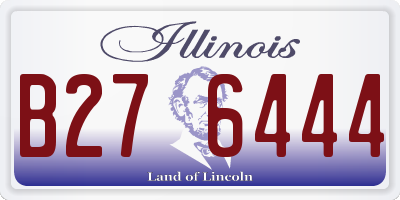 IL license plate B276444