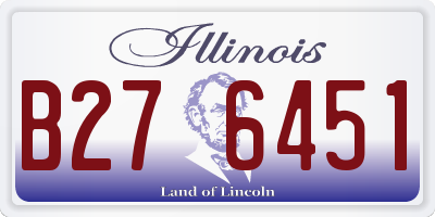 IL license plate B276451