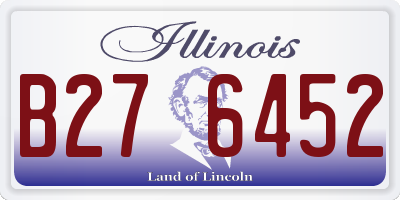 IL license plate B276452
