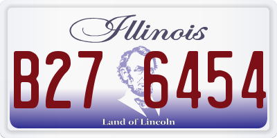IL license plate B276454