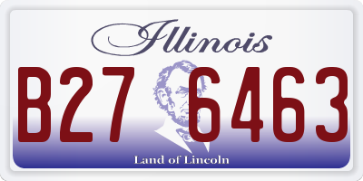 IL license plate B276463