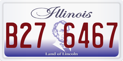 IL license plate B276467
