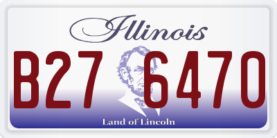 IL license plate B276470