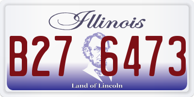 IL license plate B276473